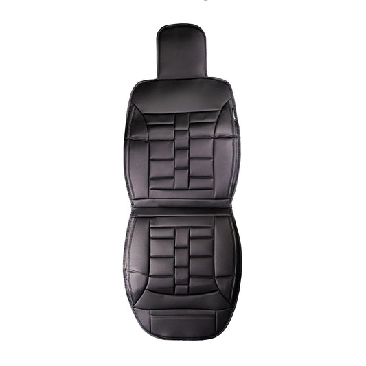 Black Luxury Car Seat Covers – 2 PC Front Set, Padded Universal Fit with Non-Slip Design & High-Strength Elastics