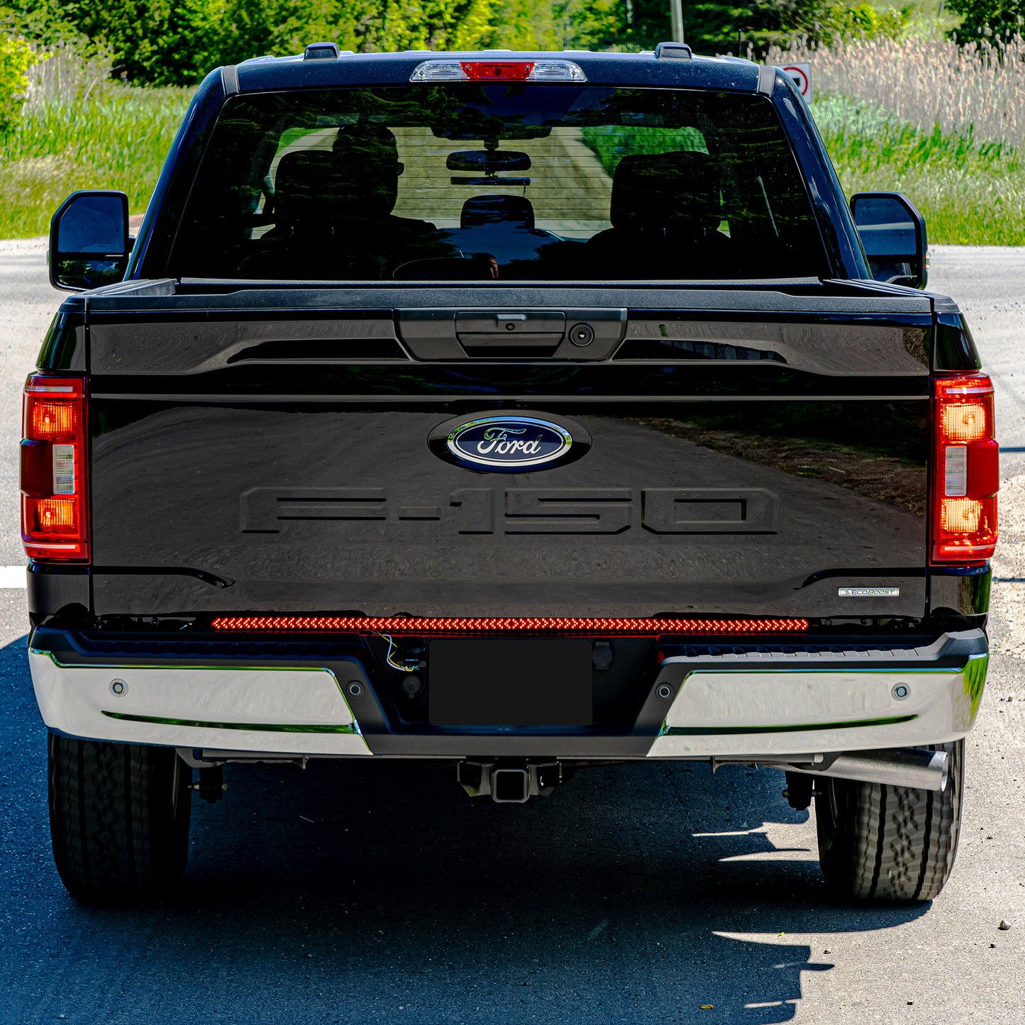 TailBlaze Flow LED Tailgate Light Bar – Flowing Turn Signal & Brake Light, 4-Pin Plug, Smoked Lens, Flexible Waterproof Strip by Alpena