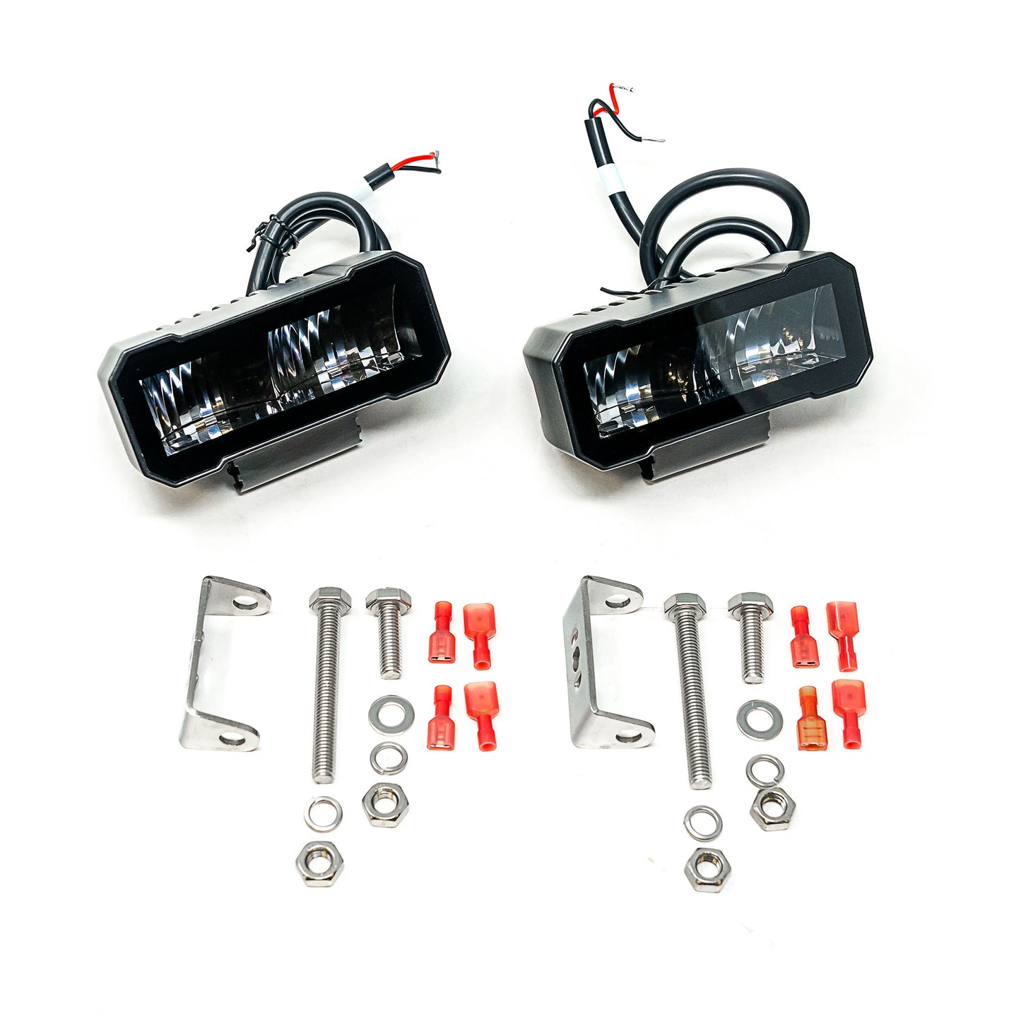 TrekTec S2 LED Light Bar 2 Pack – Compact Off Road Driving Lights with Bottom Mount Brackets for ATVs UTVs Cars Trucks and SUVs IP67 Waterproof Durable Alloy Construction Bright LED Pods