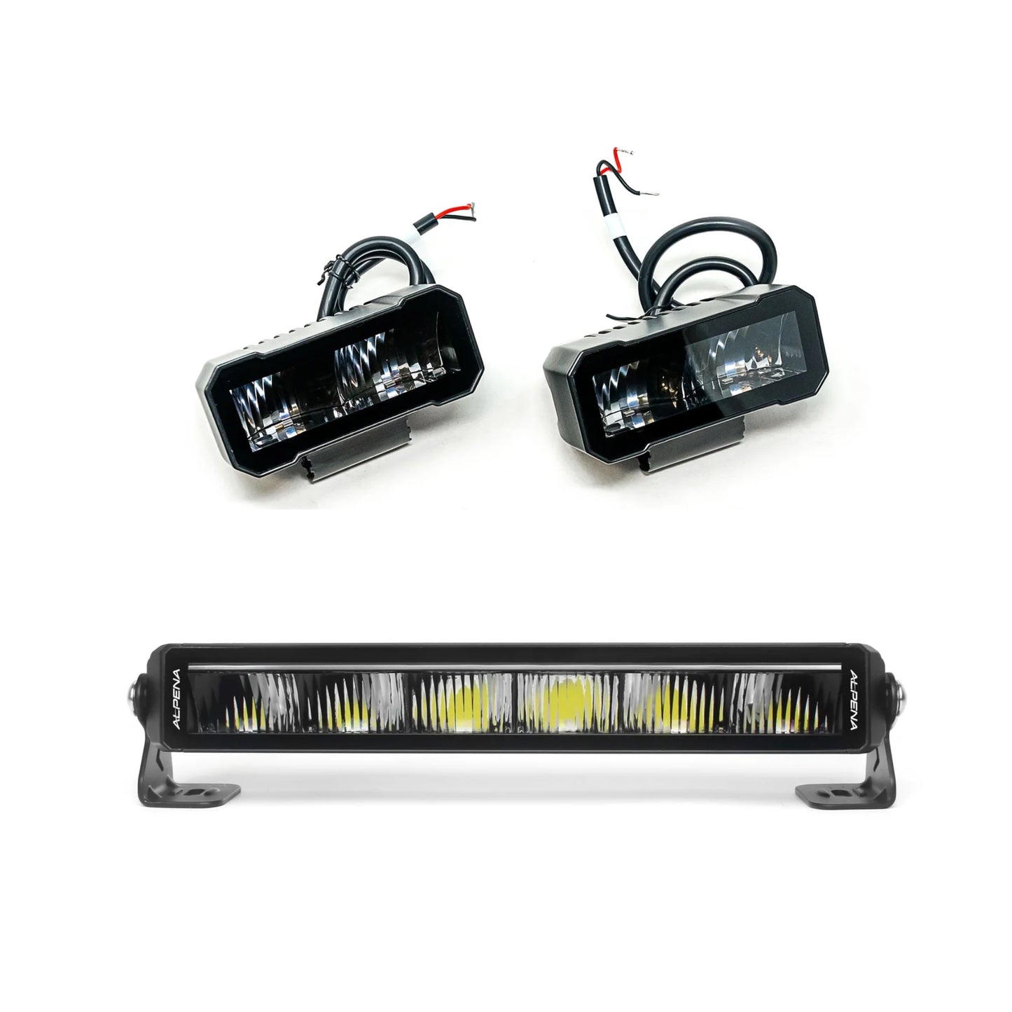 TrekTec LED Light Bar Kit – Includes Two S2 LED Light Bars and One S14P Single Row Bar with Position Light, IP67 Waterproof Alloy Construction, Durable Off Road Lighting for ATVs UTVs Cars