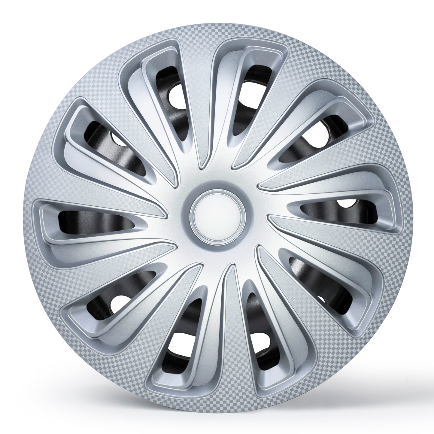 Carbon Caliber Wheel Cover Kit - Silver (4 Pack)