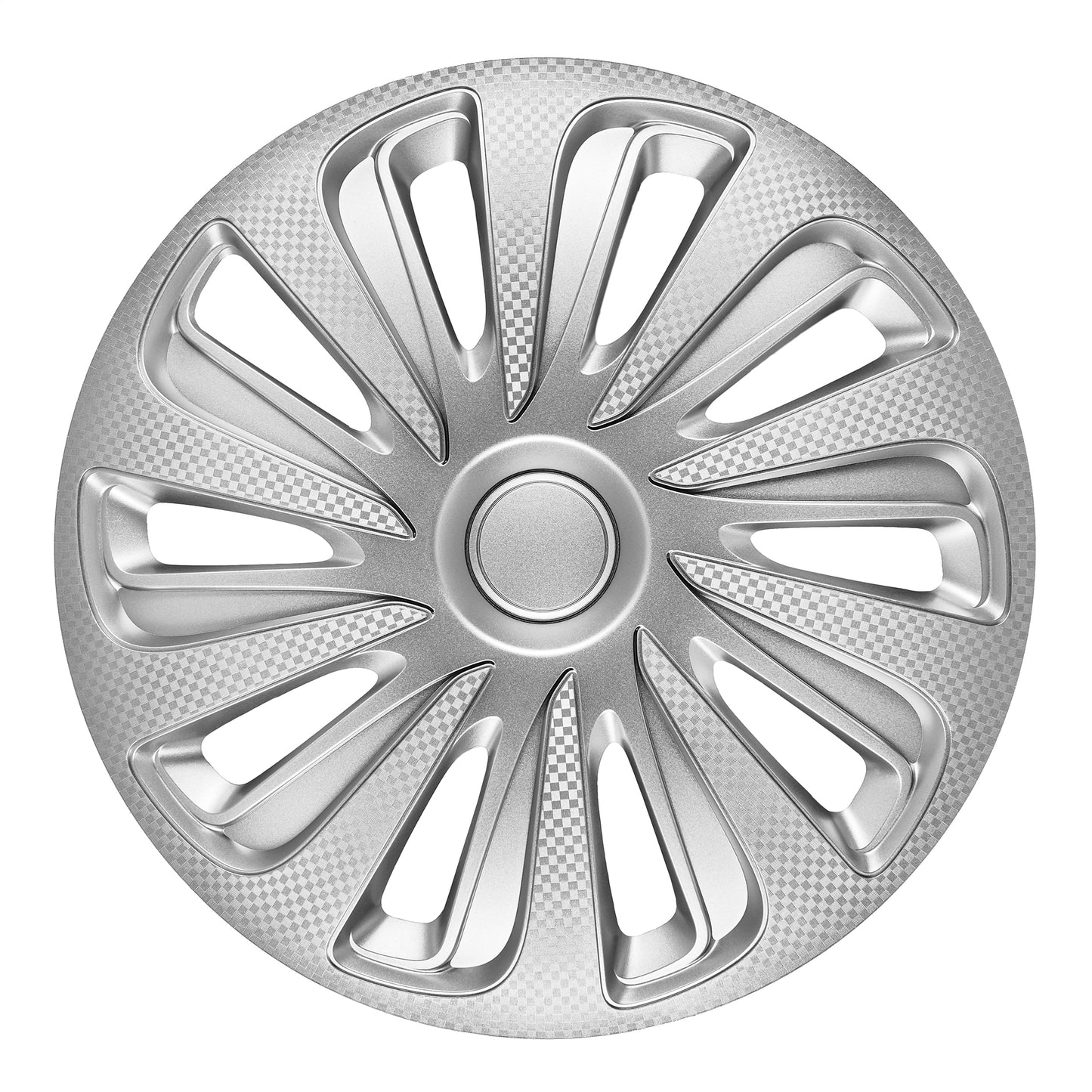 Carbon Caliber Wheel Cover Kit - Silver (4 Pack)