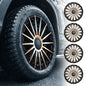 Alpena Austin Black & Bronze Wheel Covers – Set of 4, European-Made Hubcaps – 15-Inch Universal Fit