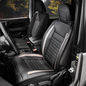 Masque Luxury Series Grey Seat Cover – 1 Piece Plush Comfort Design with Anti-Slip Silicone Backing, Elastic Headrest & Quick Slip-On Fit