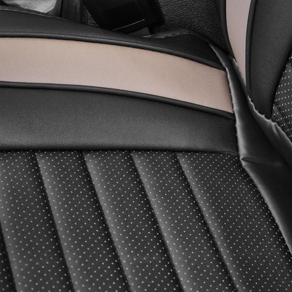 Masque Luxury Series Grey Seat Cover – 1 Piece Plush Comfort Design with Anti-Slip Silicone Backing, Elastic Headrest & Quick Slip-On Fit