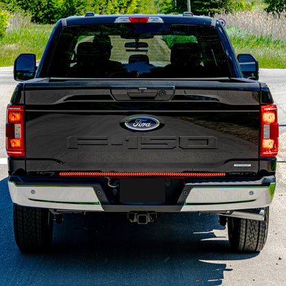TailBlaze Flow LED Tailgate Light Bar – Flowing Turn Signal & Brake Light, 4-Pin Plug, Smoked Lens, Flexible Waterproof Strip by Alpena