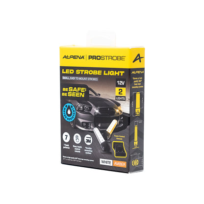 Prostrobe StrobePostz Dual-Color LED Safety Lights – 12 LED Compact Pivoting Strobe Pods with 7 Modes & 3M Adhesive Mount for 12 V Systems