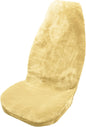 Masque Tan Sheepskin Seat Cover – 1 PC Universal Fit Car Seat Protector with Thick Foam Padding & Easy Slip-On Installation