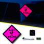Alpena Sound Reactive LED Car Window Sticker/Ready to Glow Light-Up Decal, Music Sync Car Mod Accessory, Trendy Wireless Sticker for Custom Looks, Easy to Stick & Remove