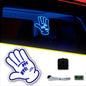 Alpena Sound Reactive LED Car Window Sticker/Ready to Glow Light-Up Decal, Music Sync Car Mod Accessory, Trendy Wireless Sticker for Custom Looks, Easy to Stick & Remove