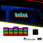 Alpena Sound Reactive LED Car Window Sticker/Ready to Glow Light-Up Decal, Music Sync Car Mod Accessory, Trendy Wireless Sticker for Custom Looks, Easy to Stick & Remove