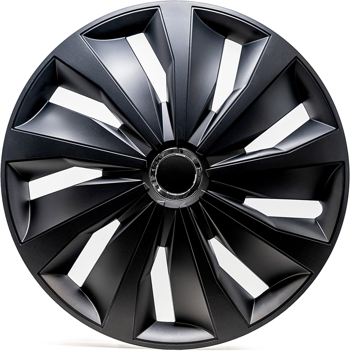 Alpena Action Black Wheel Covers – Set of 4, Matte Black, European-Made Hubcaps – 15-Inch Universal Fit for Cars