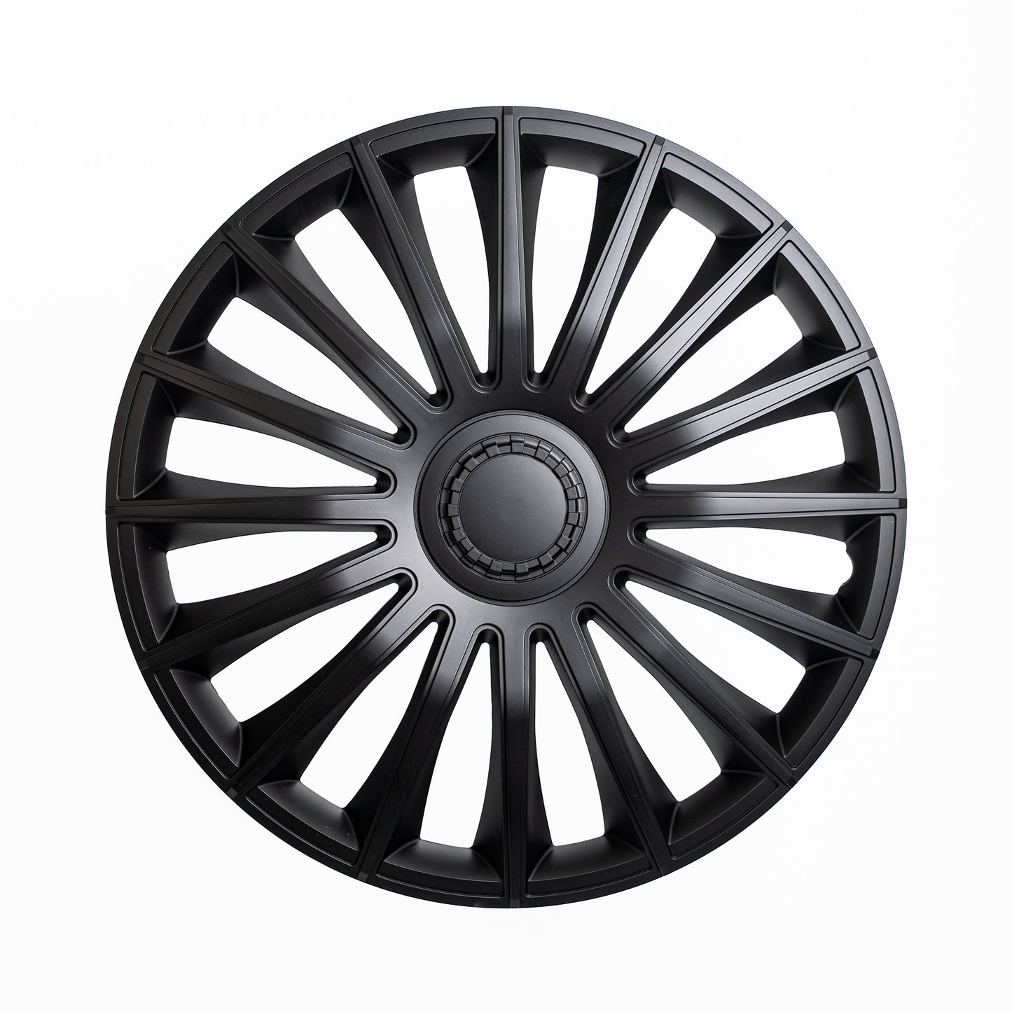 Alpena Austin Black Wheel Covers – Set of 4, European-Made Hubcaps – 15-Inch Universal Fit