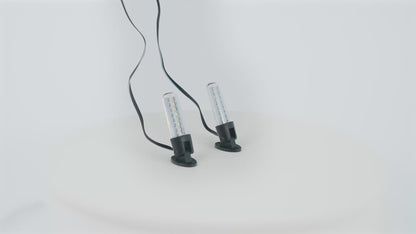 Prostrobe StrobePostz Dual-Color LED Safety Lights – 12 LED Compact Pivoting Strobe Pods with 7 Modes & 3M Adhesive Mount for 12 V Systems