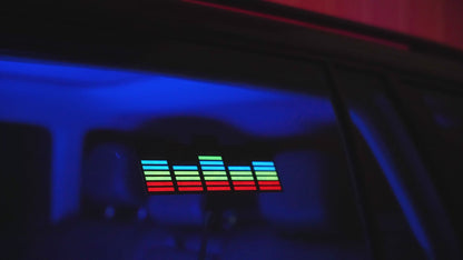 Alpena Sound Reactive LED Car Window Sticker/Ready to Glow Light-Up Decal, Music Sync Car Mod Accessory, Trendy Wireless Sticker for Custom Looks, Easy to Stick & Remove
