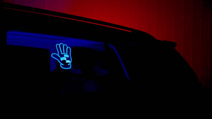 Alpena Sound Reactive LED Car Window Sticker/Ready to Glow Light-Up Decal, Music Sync Car Mod Accessory, Trendy Wireless Sticker for Custom Looks, Easy to Stick & Remove