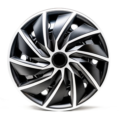 Turbo Wheel Cover Kit - Silver & Black (4 Pack)