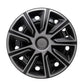 Ivo Carbon Wheel Cover Kit - Silver & Black (4 Pack)