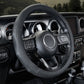 Black Leather Truck and SUV Steering Wheel Cover