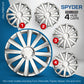 Spyder Pro Wheel Cover Kit - Silver (4 Pack)