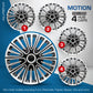 Motion Wheel Cover Kit - Silver & Black (4 Pack)