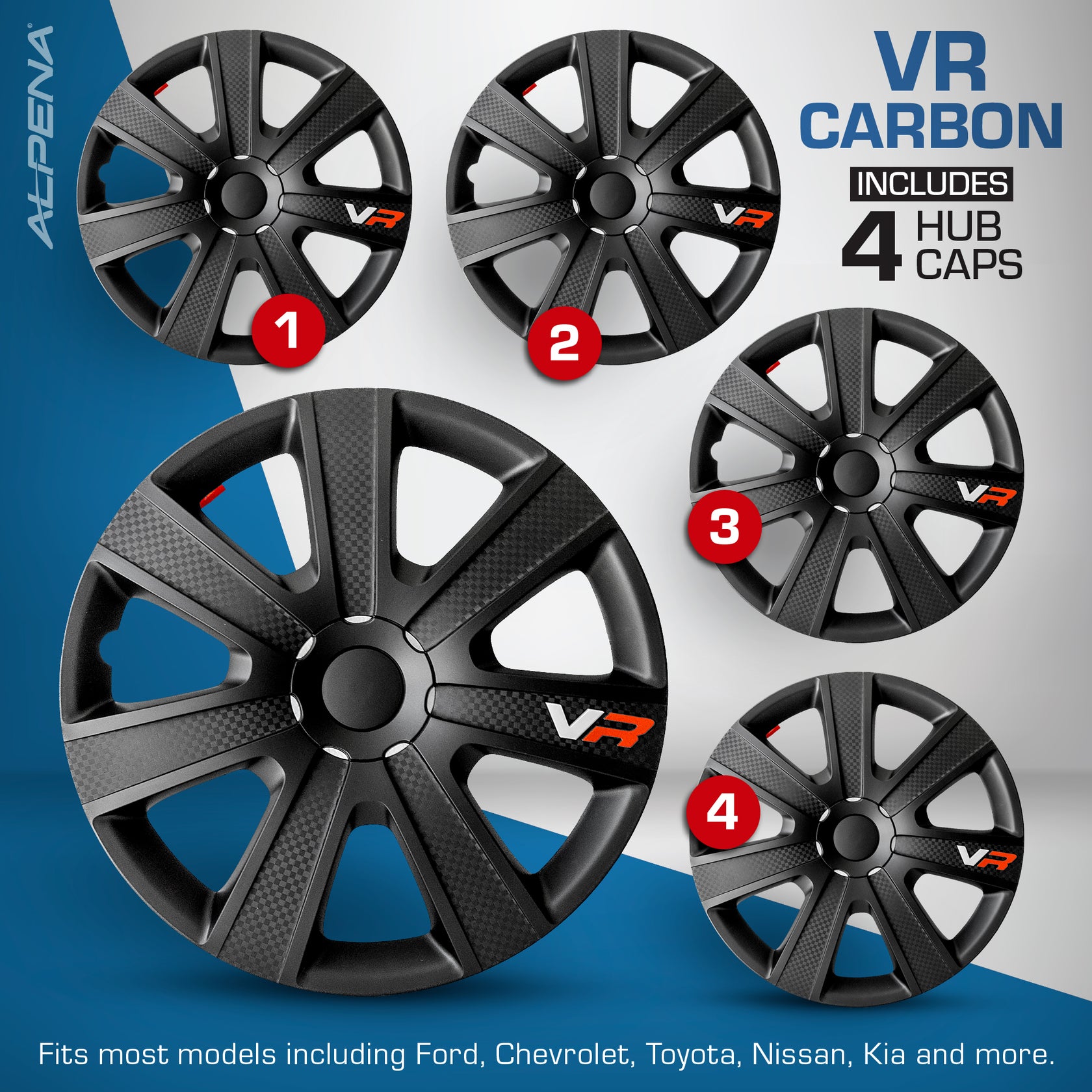 VR Carbon Wheel Cover Kit (4 Pack) Alpena