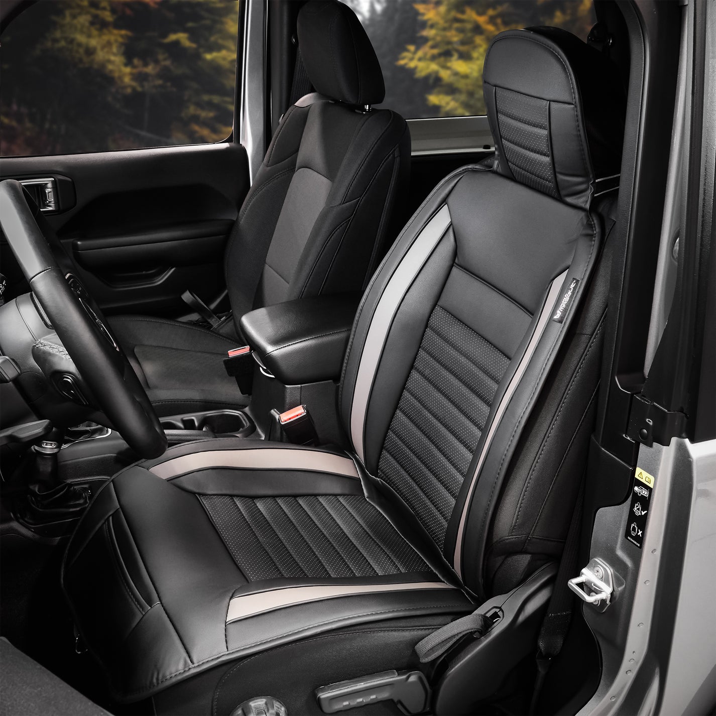 Grey Luxury Series Seat Cover Front Seat Kit (2 Pack) Alpena