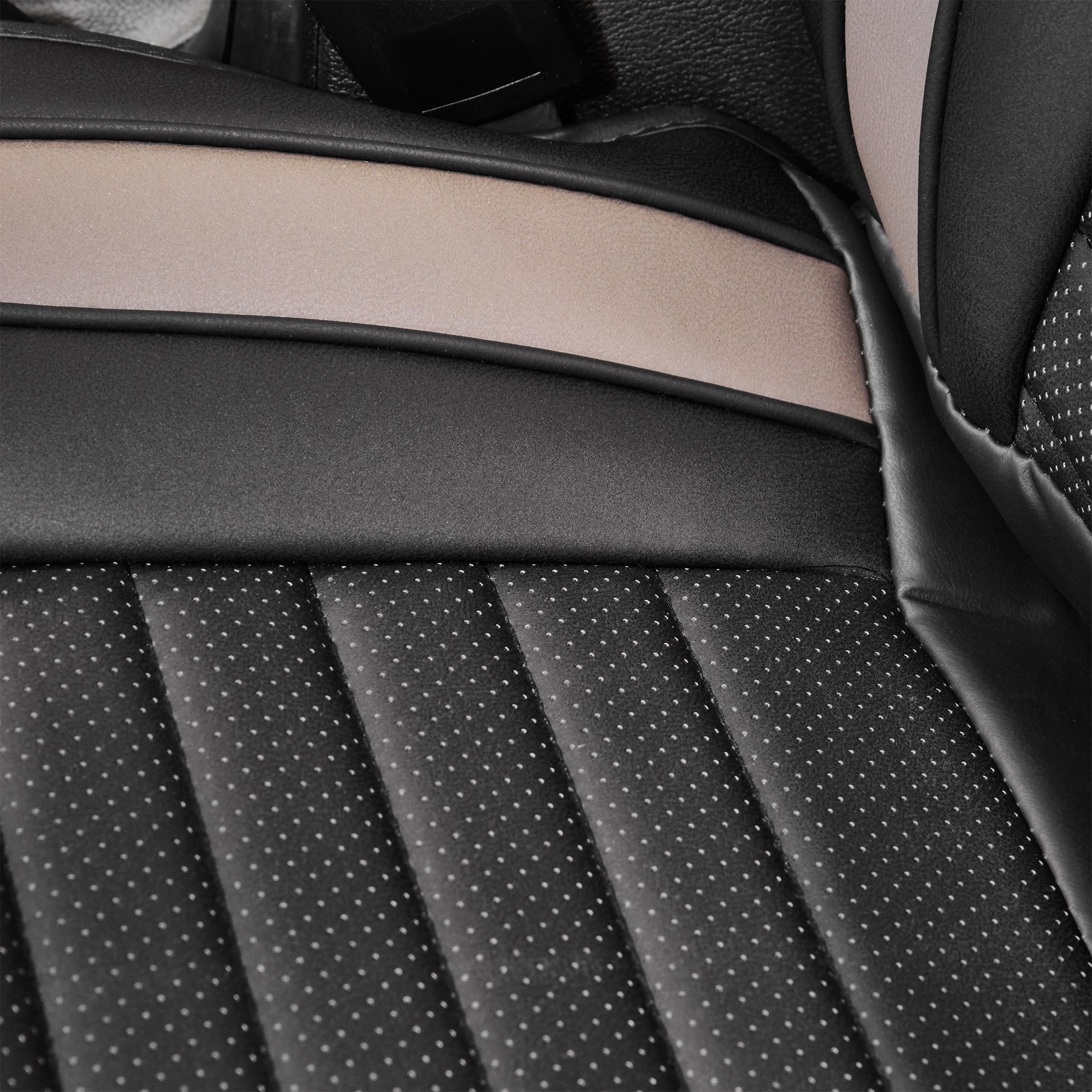 Grey leather seat clearance covers