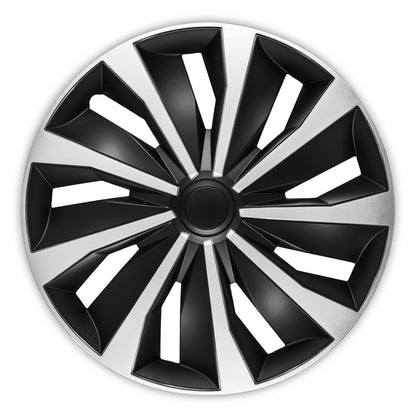 Action Wheel Cover Kit - Silver & Black (4 Pack)