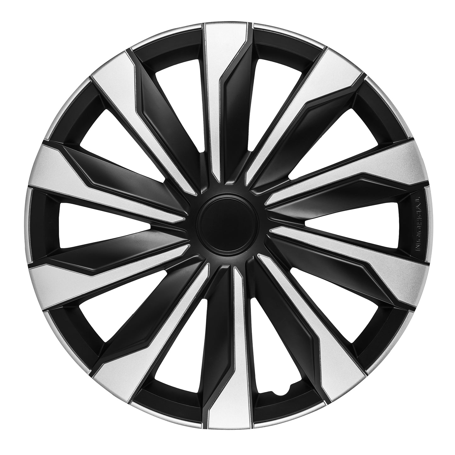 Typhoon Wheel Cover Kit - Silver & Black (4 Pack)
