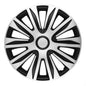 Zyon Wheel Cover Kit - Silver & Black (4 Pack)